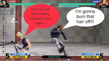 KOF XV Kyo has meaty rekka setup after back throw! WATCH AND LEARN!!!