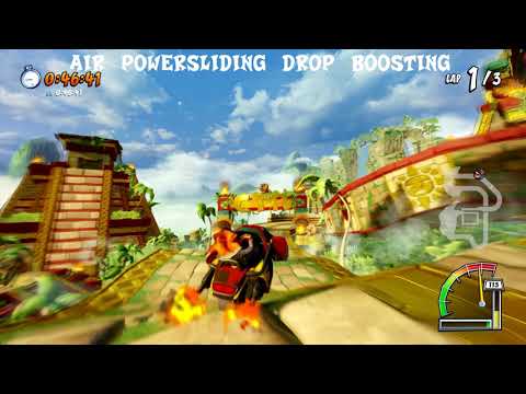 Air Powerslide Drop Boosting in CTR Nitro Fueled!