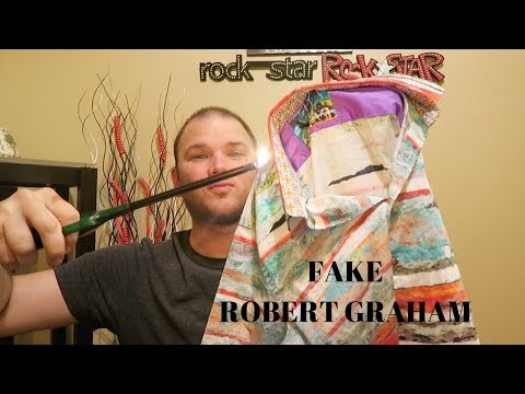 FAKE ROBERT GRAHAM shirt + Trip to Goodwill thrift store FAKE ROBERT GRAHAM shirt + Trip to Goodwill thrift store