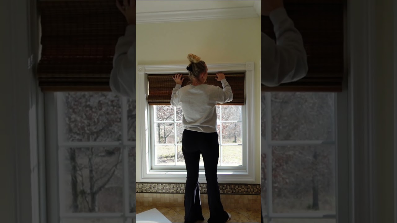 Никаких инструментов не требуется! Я в восторге от этих бамбуковых жалюзи!