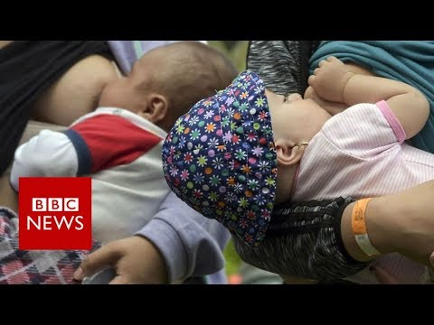 Breastfeeding brings thousands together - BBC News