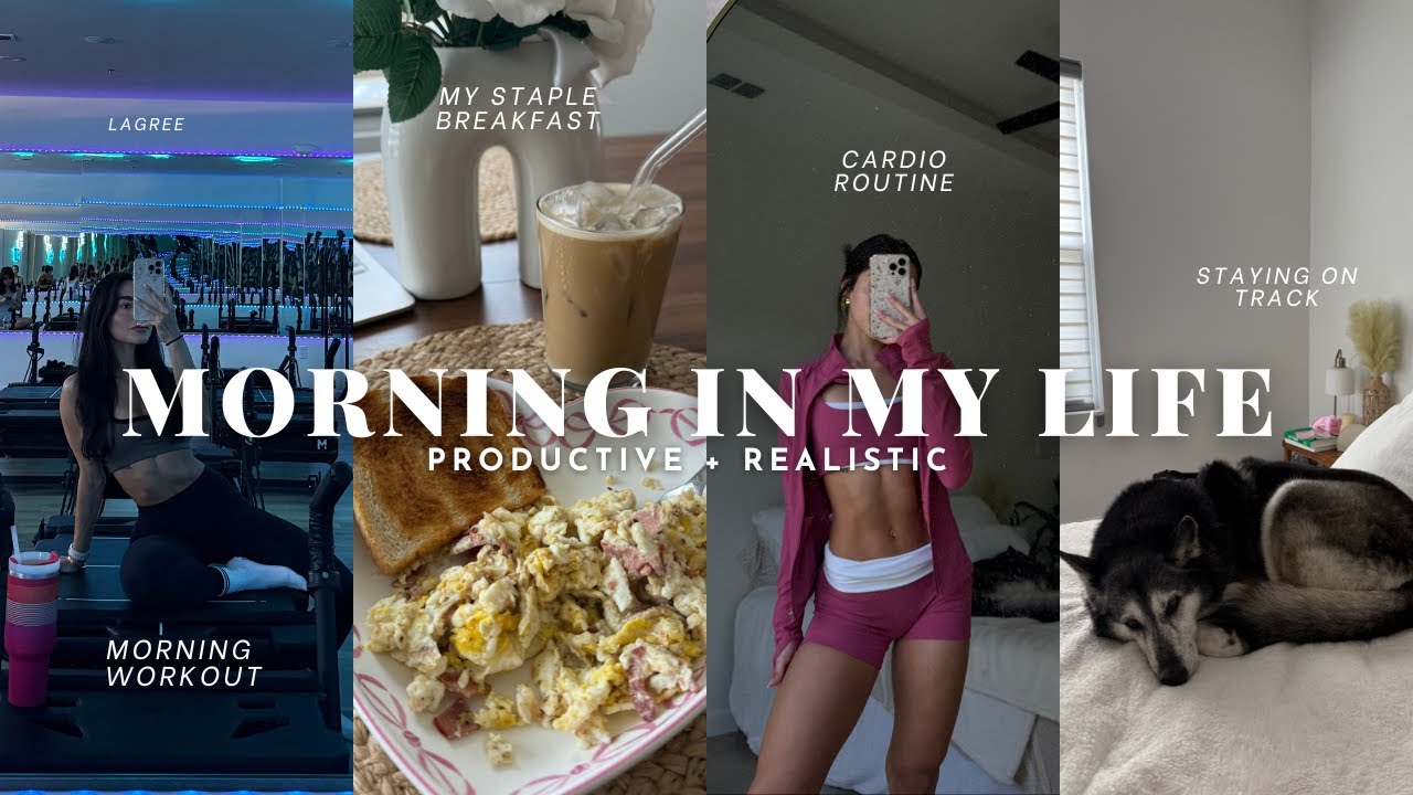 7:00AM PRODUCTIVE morning in my life | morning routine, lagree, gym, my staple breakfast, skincare