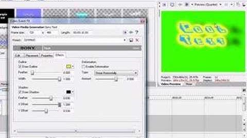 sony vegas 7 Text Basics