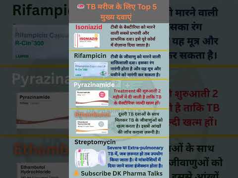 TB Ke Patient Ko Di Jaane Wali Top 5 Dawa TB Medicines In Hindi Youtubeshorts Education Medical