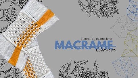 Macrame Coaster Tutorial|Easy Beginners Step by step square Cup holder