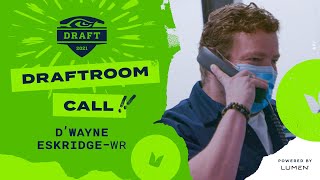 WR D'Wayne Eskridge Gets The Draft Call at No. 56 Overall | 2021 NFL Draft