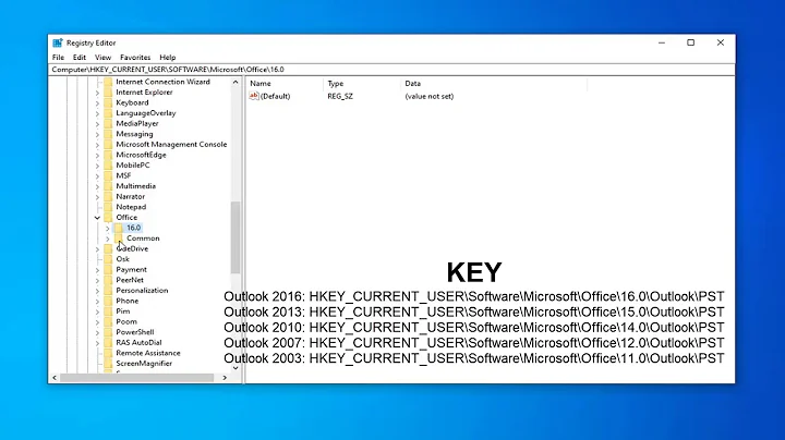 How to Increase PST File Size in Outlook 2007,2010.2013, 2016 - Increase PST Size Outlook 2016