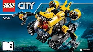 LEGO 60092 Deep Sea Submarine Instructions LEGO CITY 2015 DEEP SEA EXPLORERS