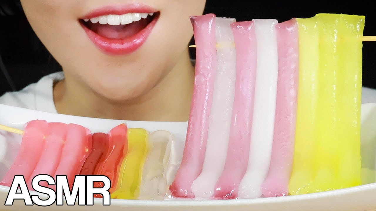 ASMR FROZEN JELLY NOODLES EATING SOUNDS MUKBANG NO TALKING YouTube