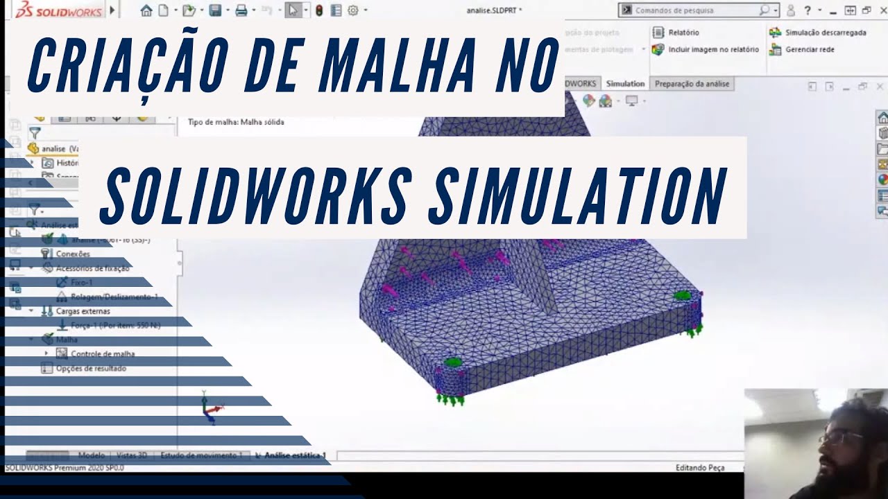Criação de Malha no SOLIDWORKS Simulation