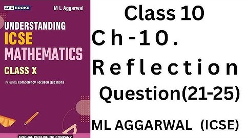 Reflection. Icse class 10.ml aggarwal. Chapter-10. (21-25).