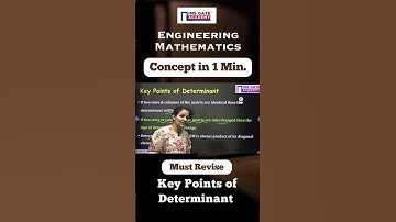 Determinant of a Matrix | Engineering Maths #shorts #priyankasharma