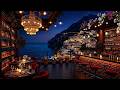 Rooftop Lounge ~ Positano Seaside Bar Ambience with Soft Saxophone Jazz Music for Chill Out, Sleep