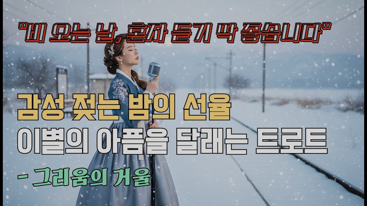 비 내리는 창가, 혼자 듣는 애달픈 트로트 명곡 모음