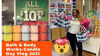 BATH \& BODY WORKS CANDLE DAY VLOG 2021