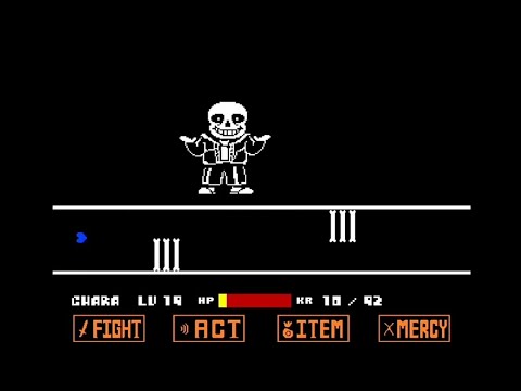 Sans Fight! (1 HP left at final attack!) (Undertale Genocide Route)