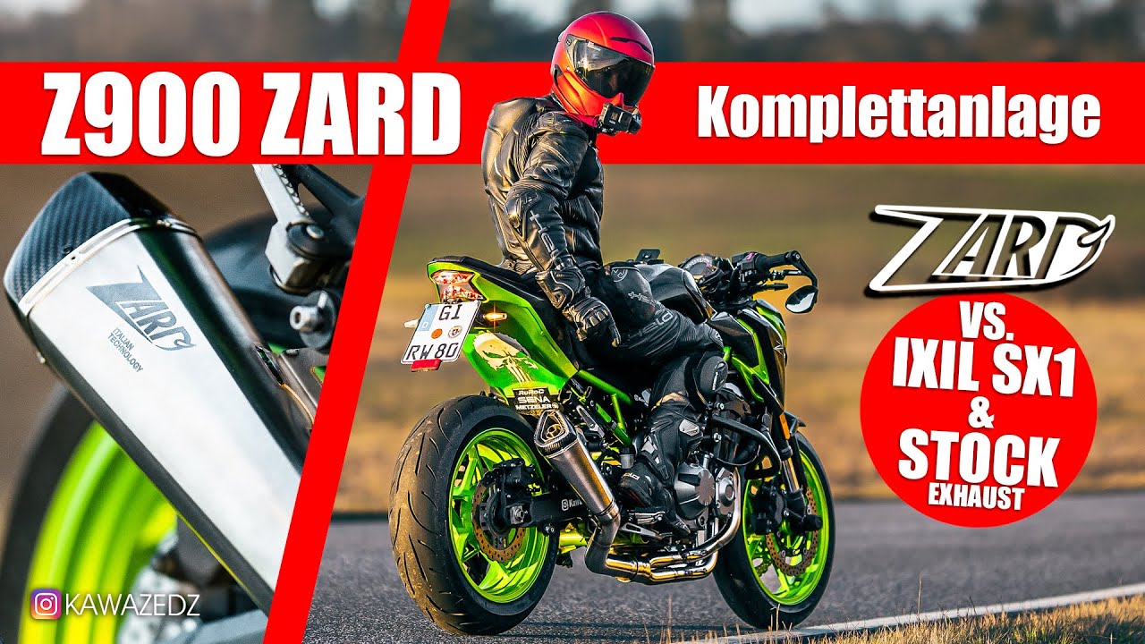 Z900 ZARD Komplettanlage vs. Ixil SX1 & Stock Exhaust | Prüfstand, Lautstärke, Gewicht