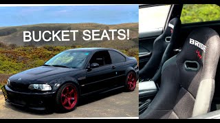 "BRIDE” SEATS FOR THE M3 Bride Racing Seat Install Bmw E46