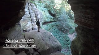 Hocking Hills Ohio  Strange~Animal~Noises Inside The Rock House Cave!