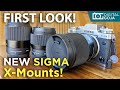 NEW FUJI X Mount Lenses by Sigma! | Sigma X Mount Lenses 16mm 30mm 56mm