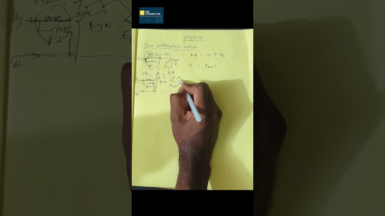 Three Phase  - Star Connection  Basic of two wattmeter method