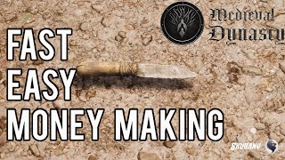 Medieval Dynasty :  Fast Easy Money Making Guide the Best Way To Earn Early Money Is Stone Knife