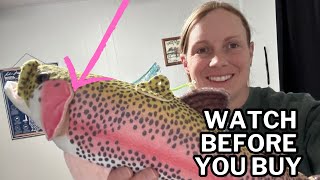 My honest review of our Adore 16" Sierra Rainbow Trout Plush Stuffed Animal