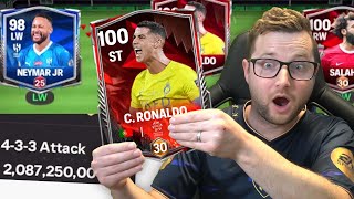 We Got 100 OVR Rivals Ronaldo, Max Ranked Him and His Power Shot is Unstoppable FC Mobile 24