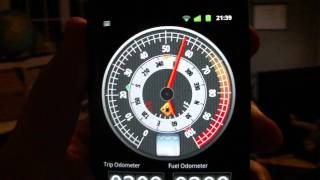Dualsportmaps android app - speedometer preview