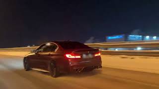 bmw m5 f90 ночной дрифт