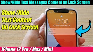 iPhone 12/12 Pro: How to Show/Hide Text Messages Content on the Lock Screen screenshot 2