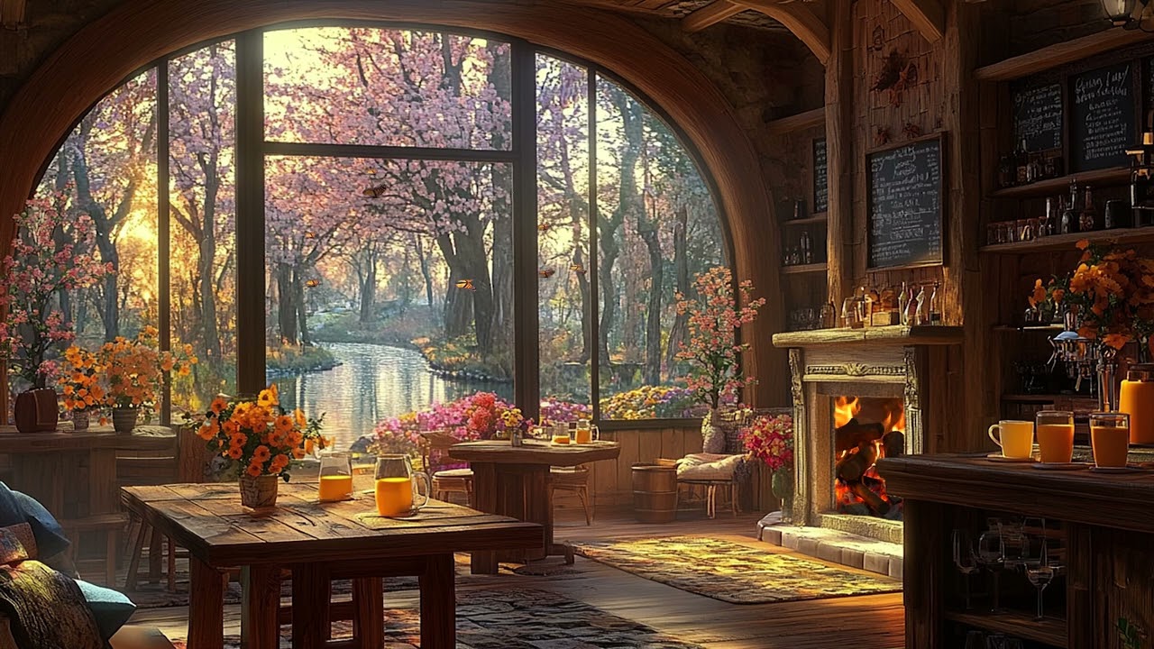 Warm Light Coffee Shop Jazz ☕ Instrumental Jazz for Peaceful Spring Mornings