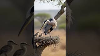 Civet And Heron Bird