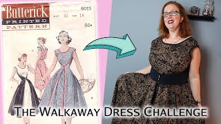 I made THE Walkaway Dress (yes, the 1950's original pattern) but make it PLUS SIZE | Butterick 6015