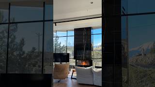 Камин на фоне гор Осетии 🏔️❤️‍🔥 #fireplace #камин #осетия #горыосетии #мраморные