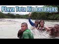 Playa teta rio las lajas  panama ocan pacifique se jette dans la rivire avec la mare san jos