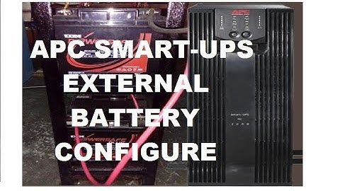 External Battery install and configure to APC smart ups RC 2000va