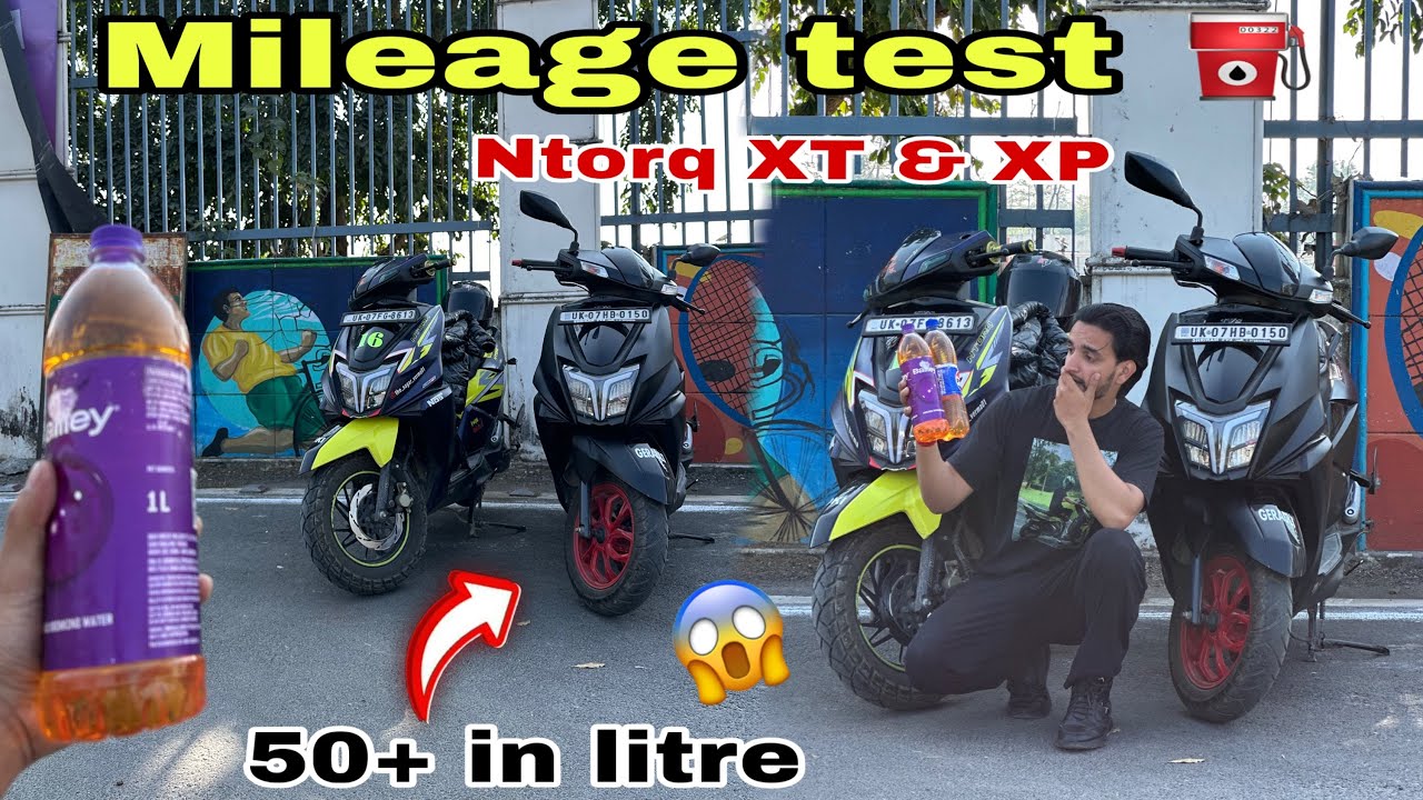 Mileage test ⛽️ of tvs ntorq XT😱 and ntorq race XP🔥 in 2025 | TVS NTORQ XT 