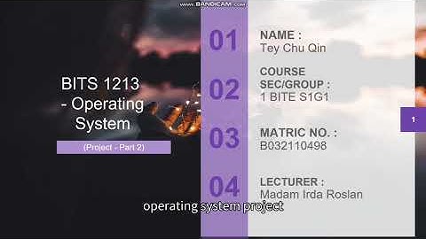 BITS 1213 - Operating System Project (Part 2)