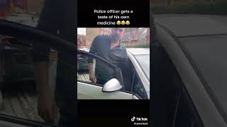 tiktok police officer gets taste of his own medicine criminal chase #tiktokfunnyvideos #policechase