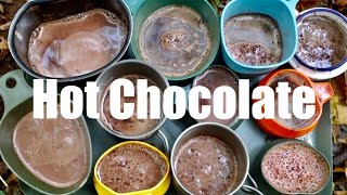 The Best Instant Hot Chocolate and Cocoa for Camping and Backpacking.  12 Brands Go Head to Head.