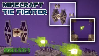Minecraft Tie Fighter TUTORIAL - How to build an Tie Fighter in Minecraft - Star Wars Tie Fighter