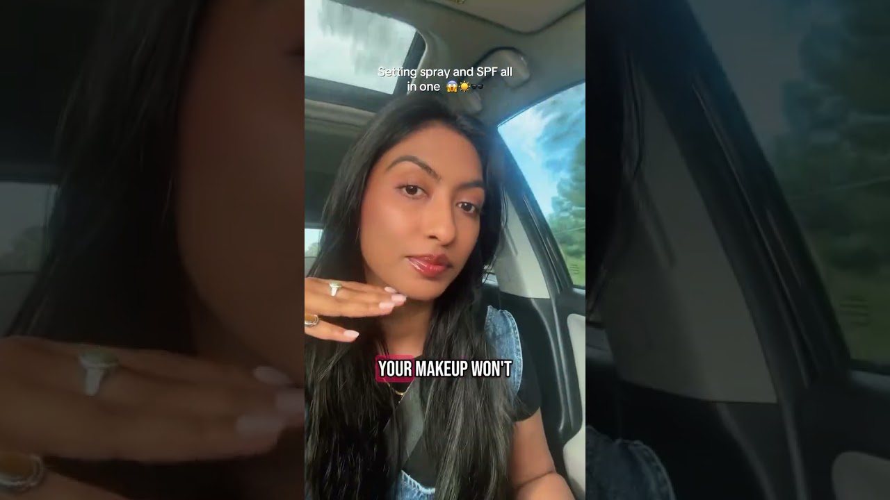 Setting spray and SPF all in one ☀️🕶️