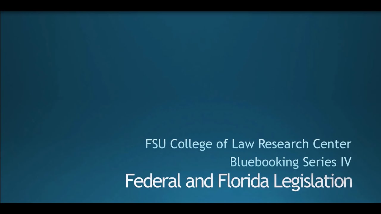 Bluebooking Series Part 4 Federal and Florida Legislation - YouTube