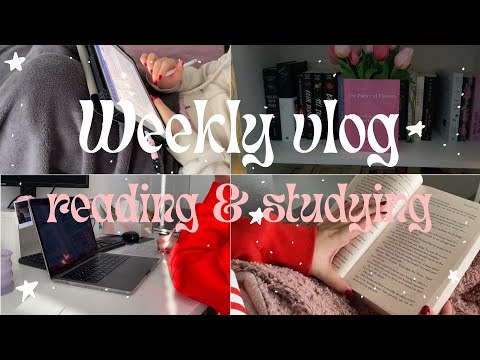 WEEKLY VLOG | reading, studying, book haul ✨