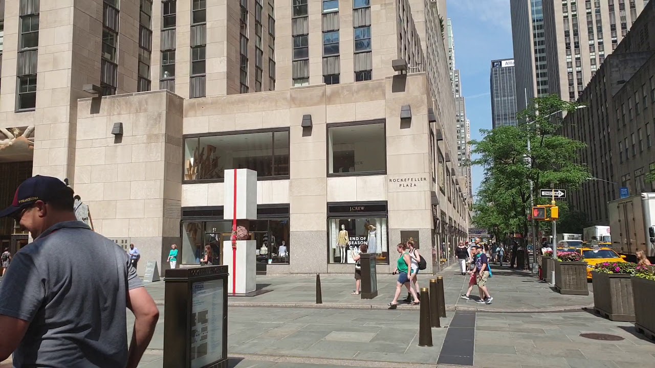 the Rainbow flag all over Rockefeller Square