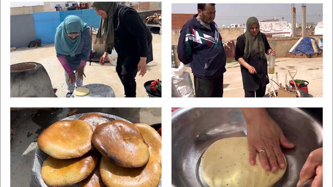 فطوري اليوم في دار خويا وهجورة طيبت خبز الطابونة