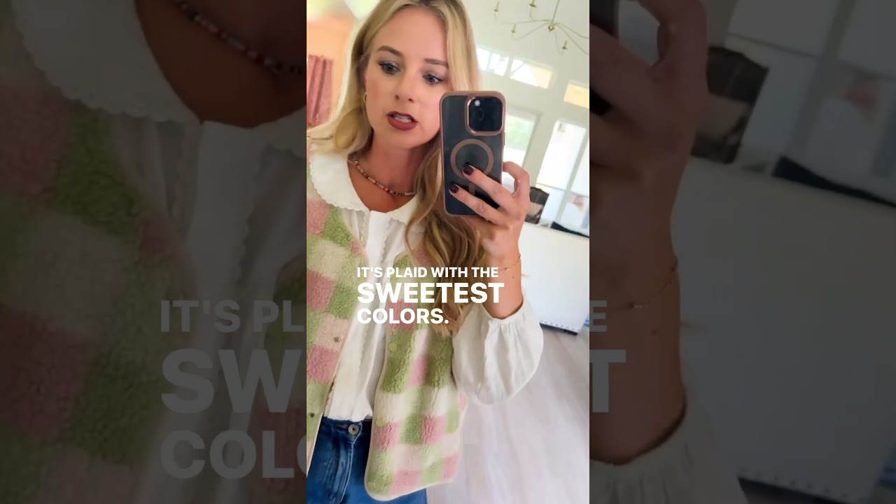 The Clover Check Sherpa Vest