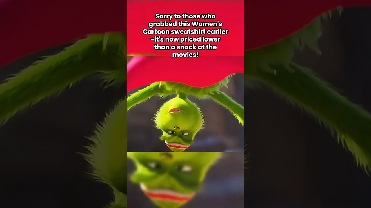 Get into the spirit with this fun grinch sweatshirt 