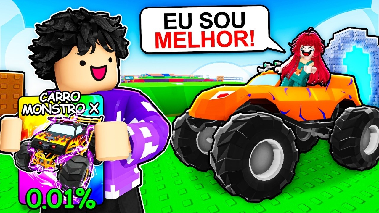 Fingi ser um NOOB e Depois Usei o CARRO MONSTRO de 0.1%... (Roblox)